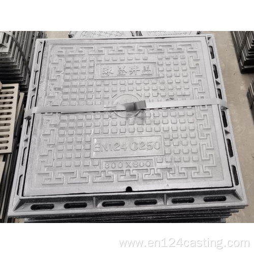 Square ductile manhole cover 800X800 C250